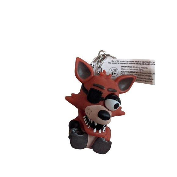 NWT Five night at   Freddys keychain  Foxy  Rubber orange red   2" - Picture 2 of 4